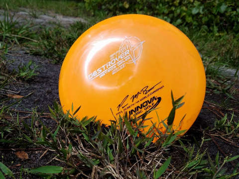 Disc stuck in the ground